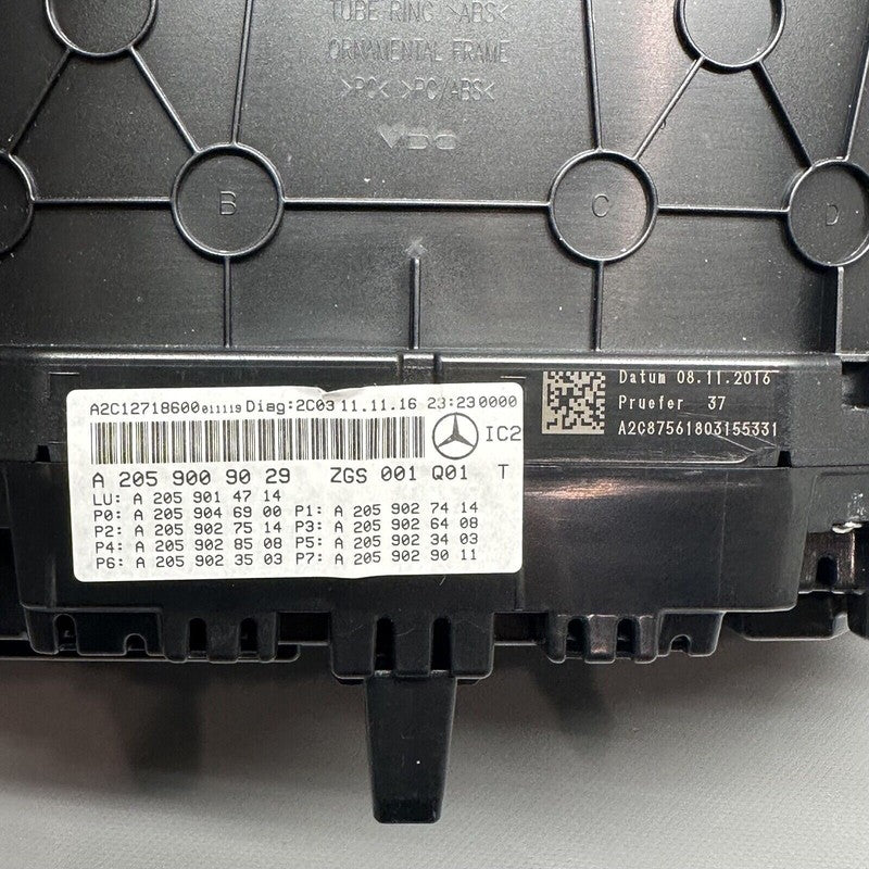 A2059009029 MERCEDES BENZ C300 SPEEDOMETER CLUSTER 2015 2016 2017 2018 OEM A2059009029