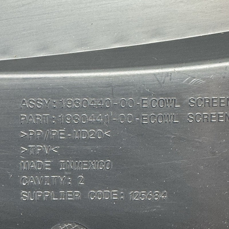1930440-00-E TESLA MODELY JUNIPER COWL SCREEN COVER 2025 2026 OEM 1930440-00-E