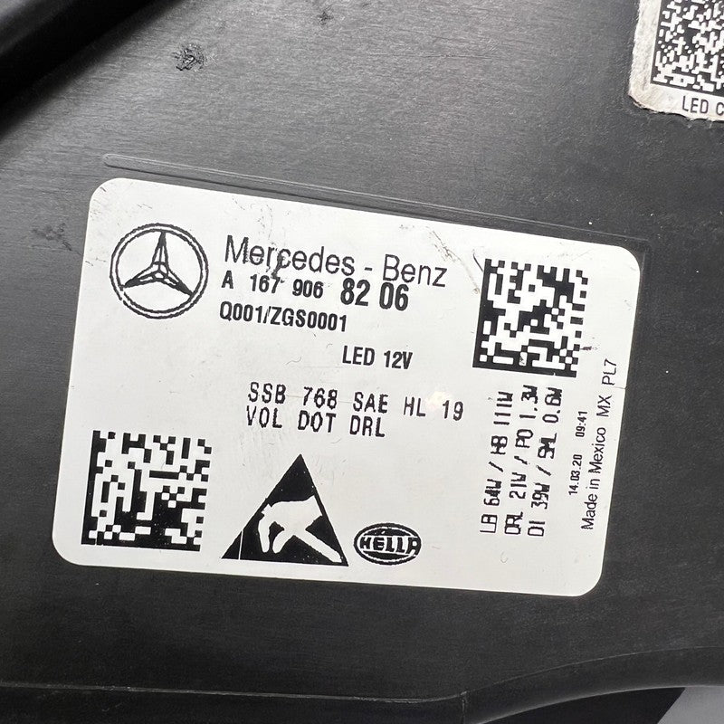A1679068206 MERCEDES BENZ GLS580 HEADLIGHT RIGHT PASSENGER 2020 2021 2022 A1679068206 LED
