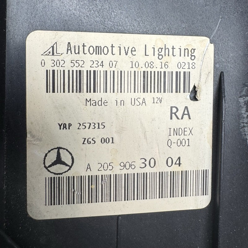 a2059063004 MERCEDES BENZ C300 HEADLIGHT C400 RIGHT PASSENGER 2015 2016 2017 2018 LED OEM