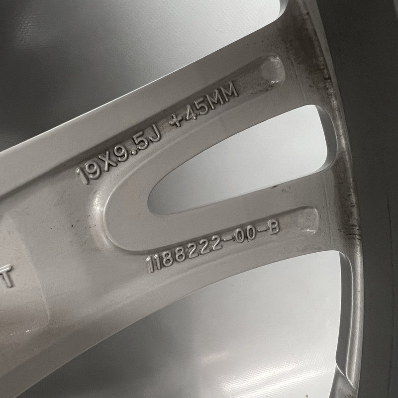 1188222-00-B TESLA MODEL Y WHEEL RIM 19 INCH 2020 2021 2022 2023 2024 SILVER OEM 2188227-00-C