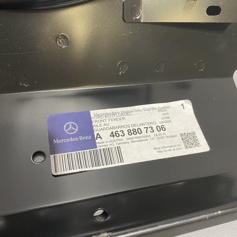 A4638807306 MERCEDES BENZ G550 G63 HEADLIGHT MOUNTING LEFT FENDER 2016 2017 2018 OEM