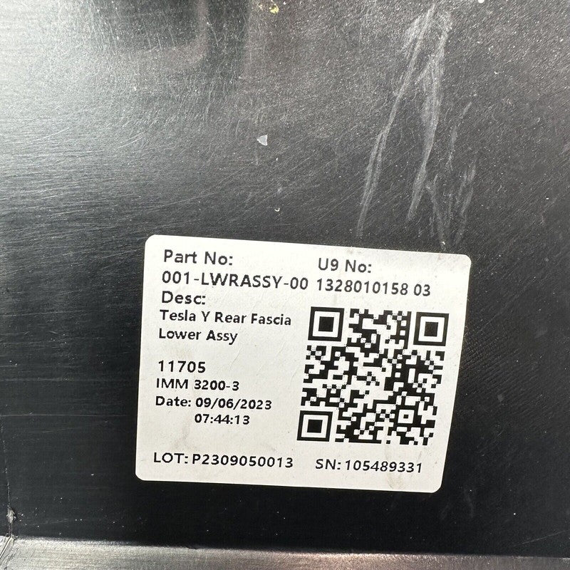1494006-00-C TESLA MODEL Y REAR BUMPER LOWER 2020 2021 2022 2023 OEM 1494006-00-C