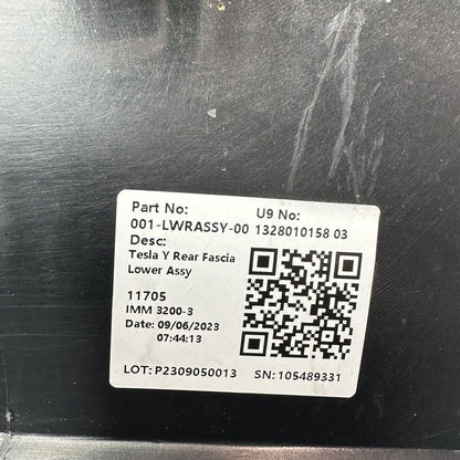 1494006-00-C TESLA MODEL Y REAR BUMPER LOWER 2020 2021 2022 2023 OEM 1494006-00-C