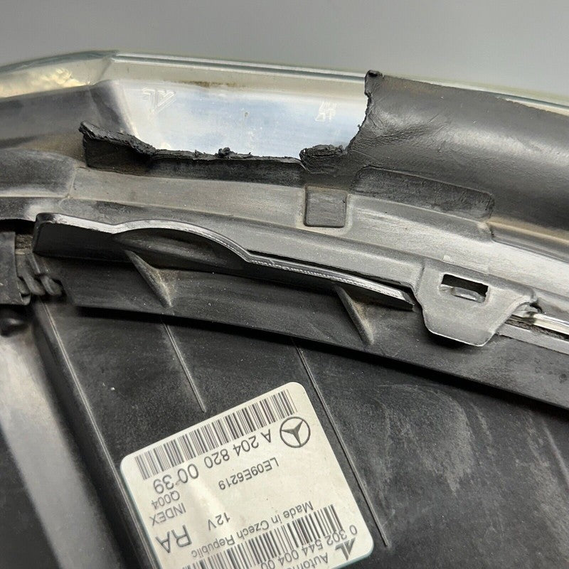 MERCEDES BENZ C250 HEADLIGHT RIGHT PASSENGER 2012 13 2014 HALOGEN A204