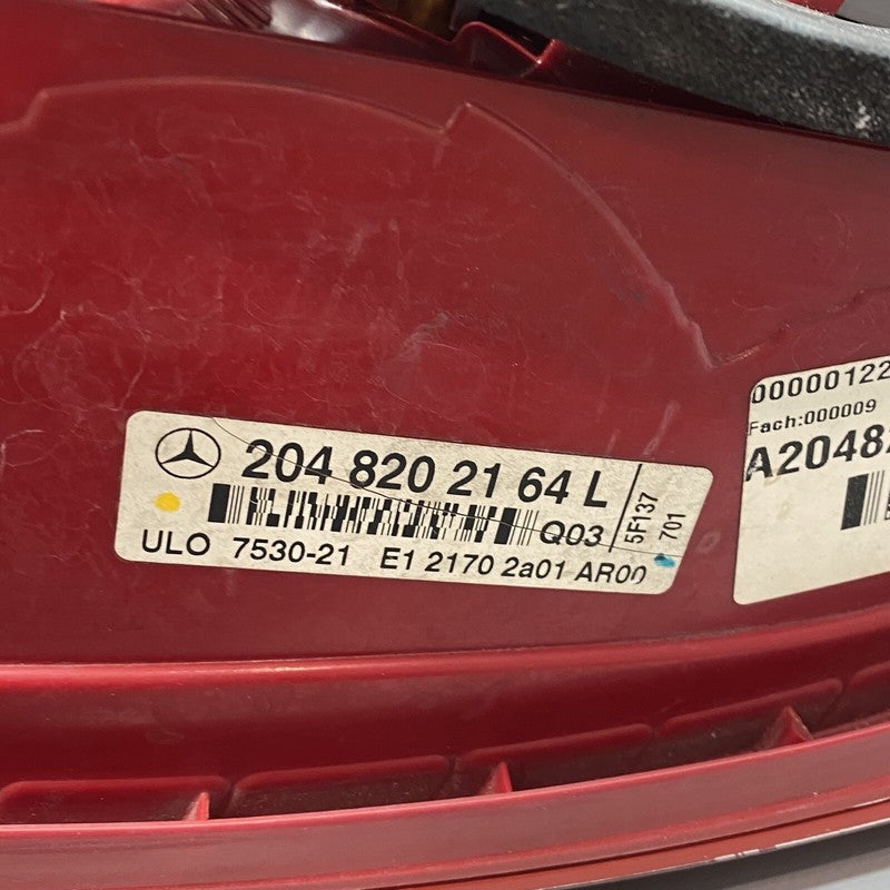 MERCEDES BENZ C300 TAIL LIGHT LEFT DRIVER 2048202164 2008 2009 2010 20