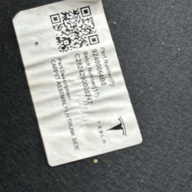 92400064 TESLA MODEL Y TRUNK SIDE TRIM LEFT 2020 2021 2022 2023 2024 OEM