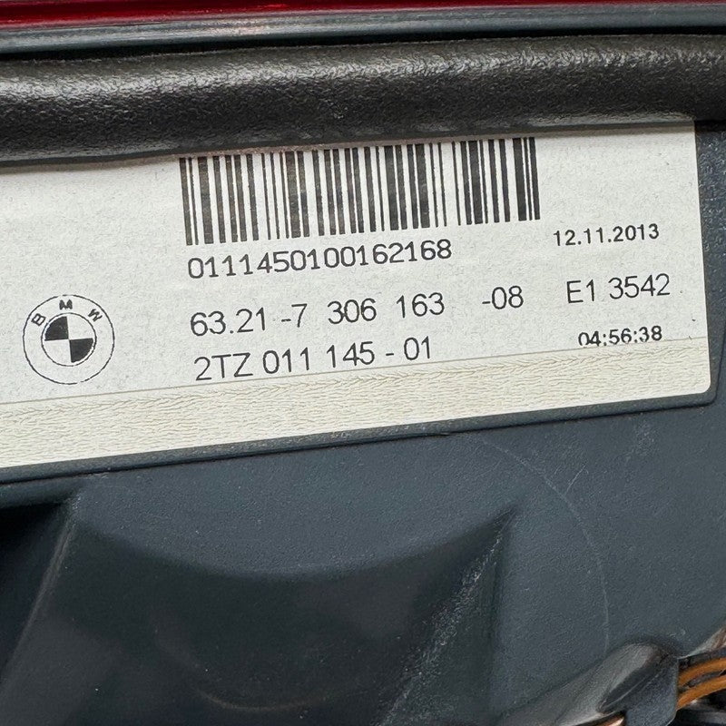 BMW 528 TAIL LIGHT INNER LEFT DRIVER 535 2014 2015 2016 OEM 7306163