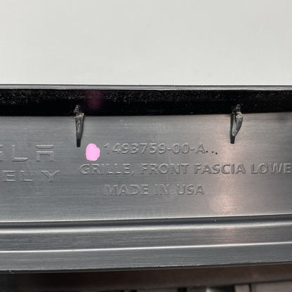 1493759-00-A TESLA MODEL Y GRILLE FRONT LOWER 2020 2021 2022 OEM 1493759-00-A