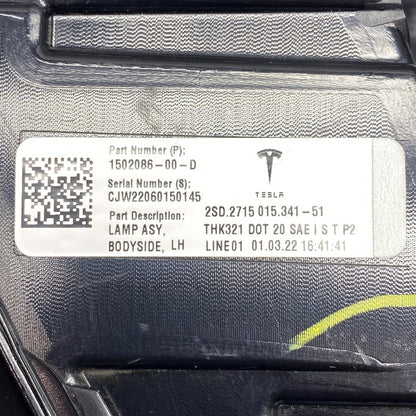 1502086-00-D TESLA MODEL Y TAIL LIGHT LEFT DRIVER 1502086-00-D 2020 2021 2022 LED OEM