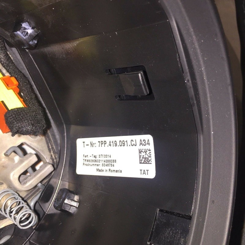 7PP419091CJA34 PORSCHE CAYENNE 958 PANAMERA 970 STEERING WHEEL 2014 2015 BLACK LEATHER OEM