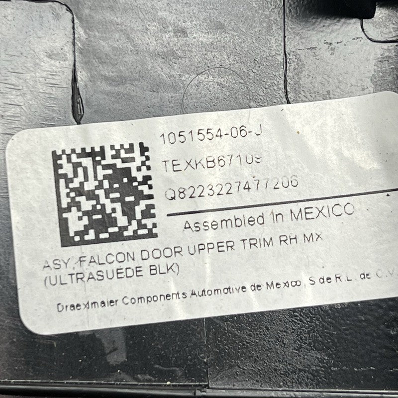 1051554-06-J TESLA MODEL X FALCON DOOR UPPER TRIM RIGHT 2016 2017 2018 2019 2020 1051554-06-J