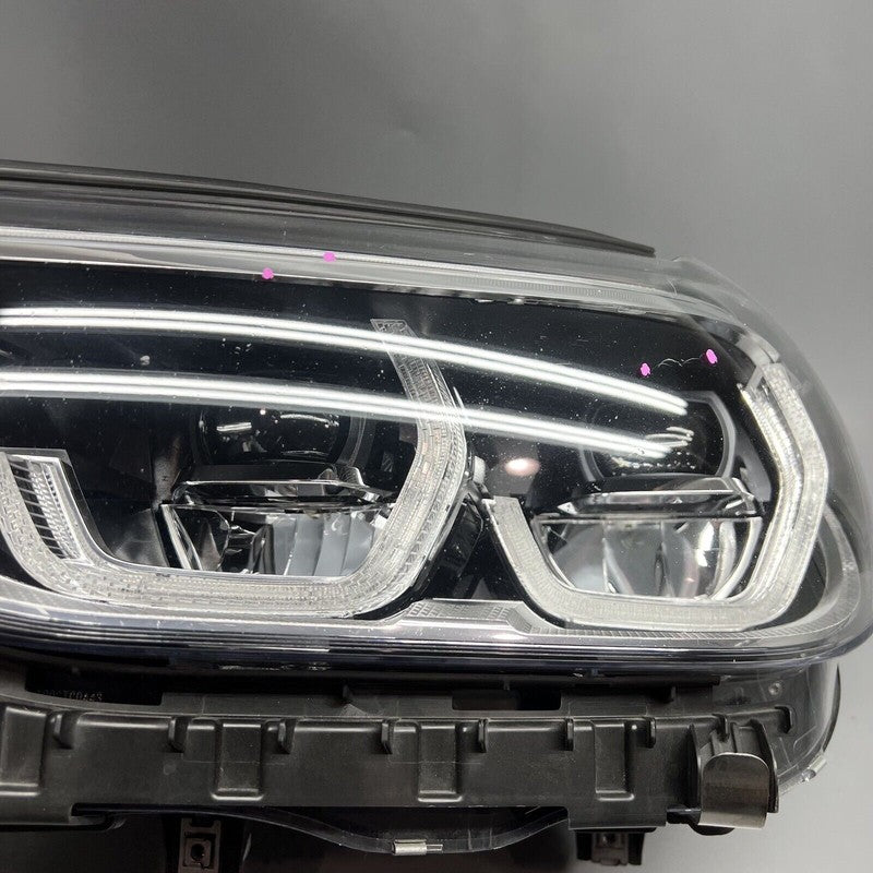 8739657-04 BMW X3 HEADLIGHT LEFT DRIVER X4 2018 2019 2020 2021 ADAPTIVE LED OEM 8739657-04