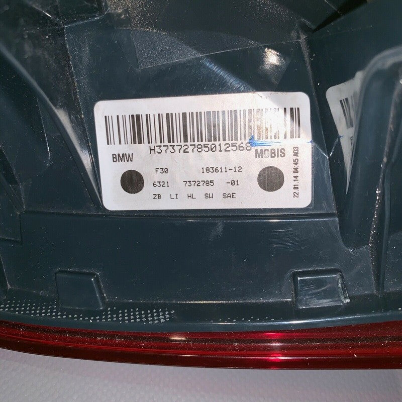 7372785-01 BMW 328i 335i TAIL LIGHT LEFT DRIVER 4-DOOR SEDAN 2012 2013 2014 OEM