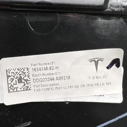 1634148-82-H TELSA MODEL X PLAID  DOOR PANEL LEFT FRONT 2021 2022 2023 OEM 1634148-82-H