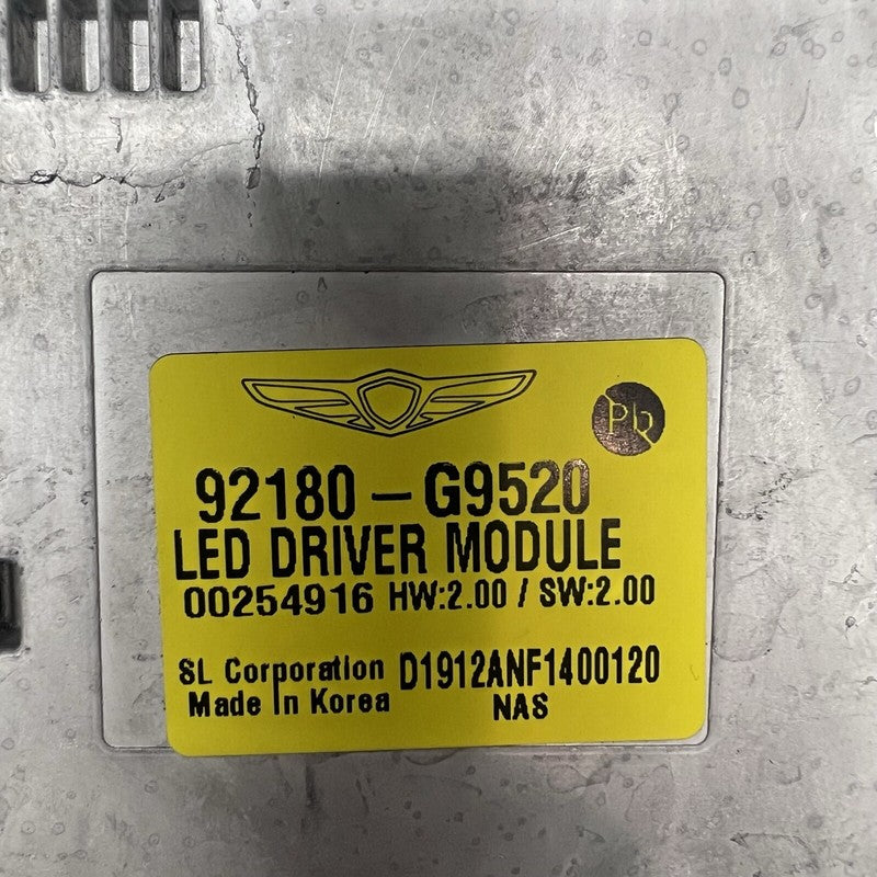 92180-G9520 HYUNDAI GENESIS G70 HEADLIGHT MODULE LEFT 2022 2023 2024 OEM 92180-G9520