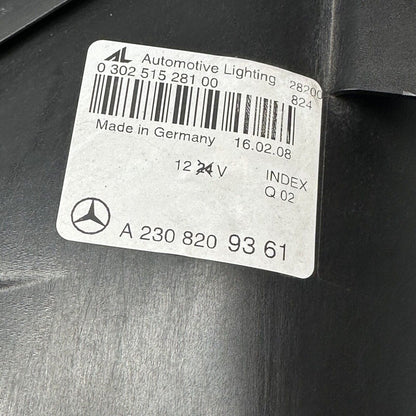 A2308209361 MERCEDES BENZ SL63 HEADLIGHT LEFT DRIVER SL550 XENON 2009 10 11 2012 A2308209461