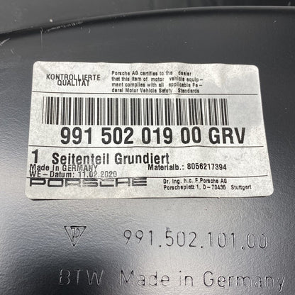 99150201900 PORSCHE 911 REINFORCEMENT PANEL LEFT COUPE 2012 2013 2014 2015 16 17 18 2019 OEM