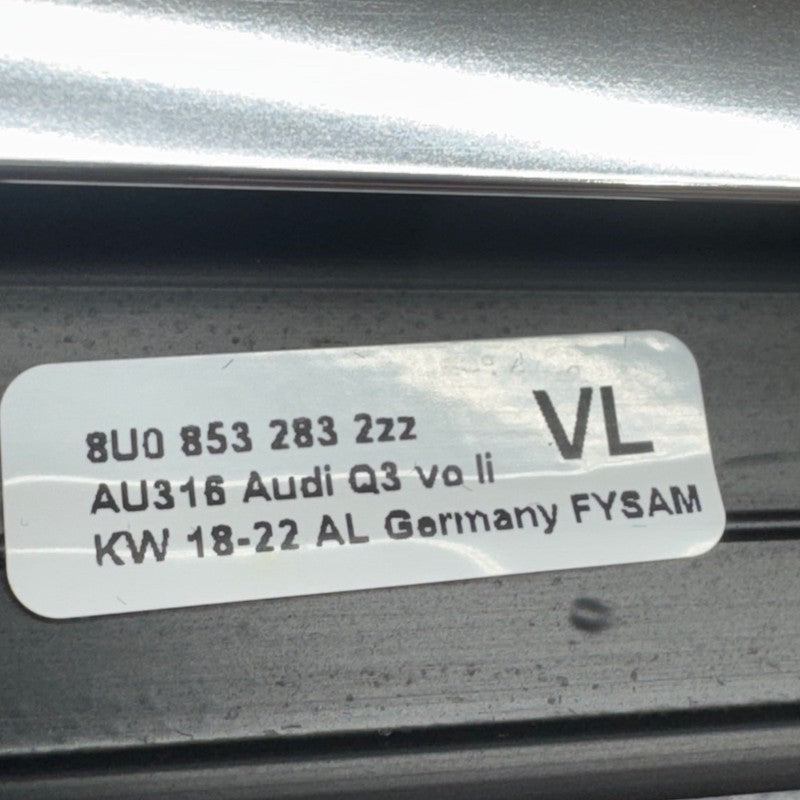 AUDI Q5 DOOR WINDOW MOLDING LEFT FRONT 2015 2016 2017 2018 OEM 8U08532