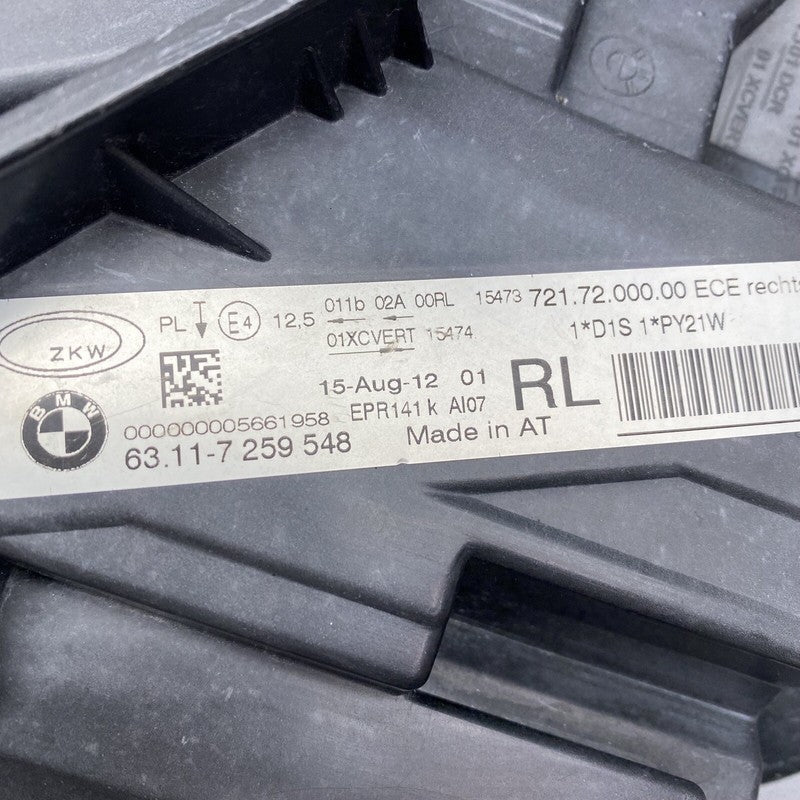 6311-7259548 BMW 328 HEADLIGHT RIGHT PASSENGER 335 6311-7259548 2012 2013 2014 2015 XENON OEM