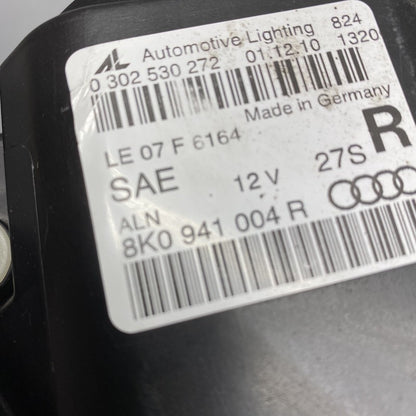 8K0941004R AUDI A4 HEADLIGHT RIGHT PASSENGER 8K0941004R 2009 2010 2011 2012 OEM BI-XENON