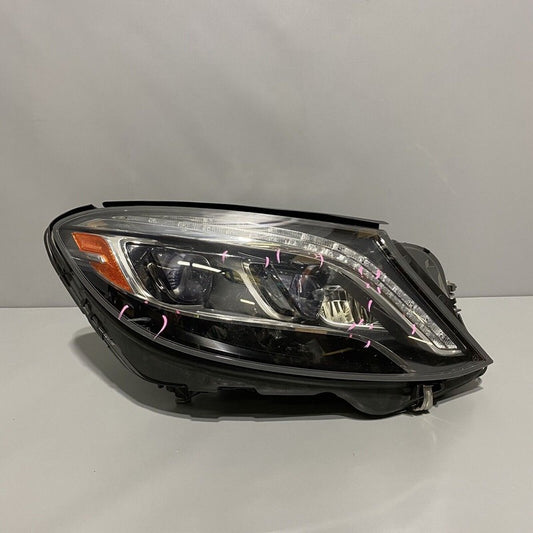 A2229061202 MERCEDES BENZ S550 HEADLIGHT S63 RIGHT PASSENGER 2014 2015 2016 2017 LED OEM