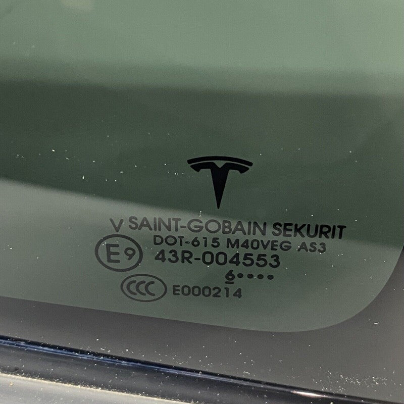 TESLA MODEL X QUARTER GLASS RIGHT REAR 2016 2017 2018 2019 2020 OEM 