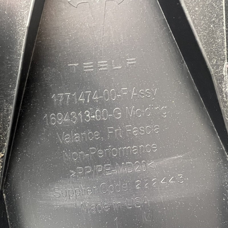 1771474-00-F TESLA MODEL 3 FRONT BUMPER VALANCE 2024 OEM 1771474-00-F