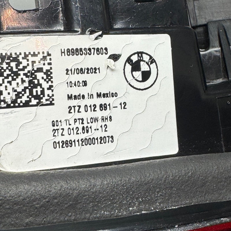 BMW X3 TAIL LIGHT INNER RIGHT PASSENGER NON LED 2018 2019 2020 2021 OE