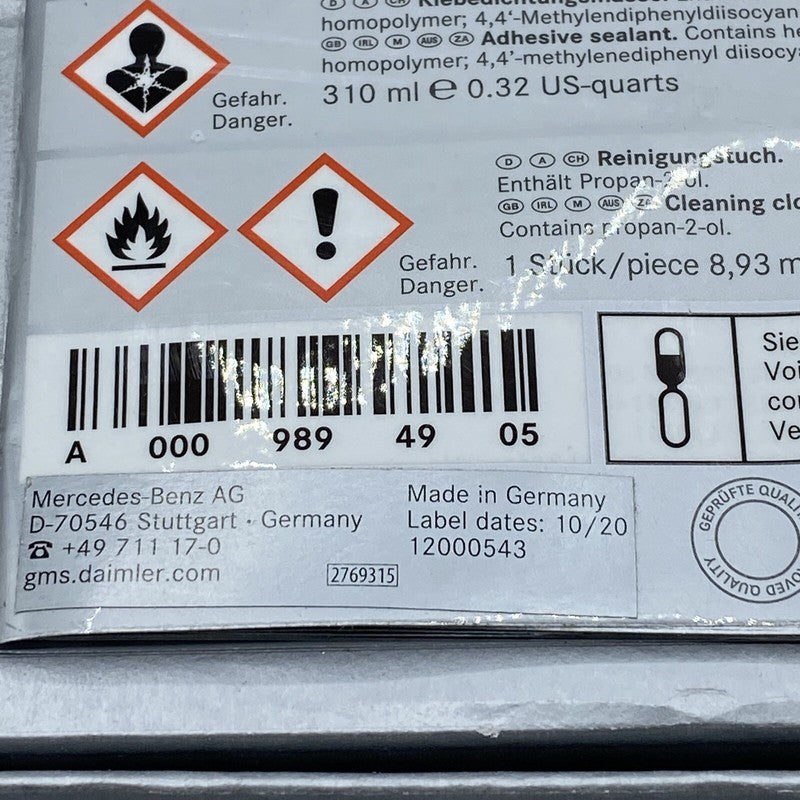A0009894905 MERCEDES BENZ WINDSHIELD ADHESIVE KIT A0009894905