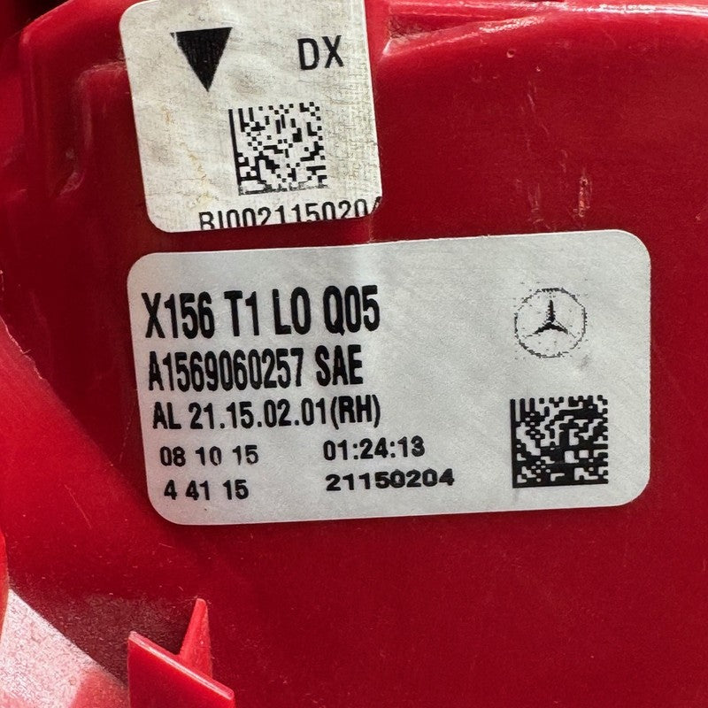 MERCEDES BENZ GLA250 TAIL LIGHT RIGHT PASSENGER 2015-2017 2018 2019 20