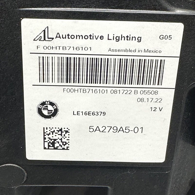 5A279A5-01 BMW X5 HEADLIGHT LEFT DRIVER X6 2019 2020 2021 2022 LASER OEM 5A279A5-01