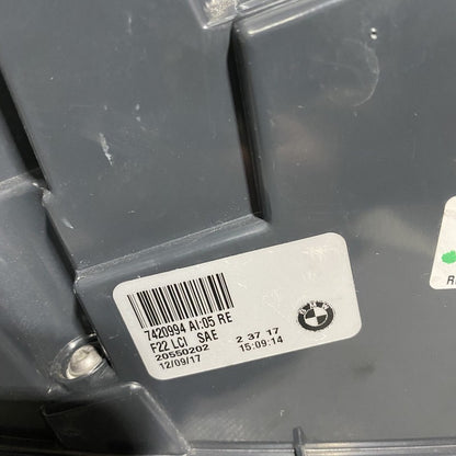 7420994 BMW 230 M2 TAIL LIGHT RIGHT PASSENGER 7420994 2018 2019 LED OEM 