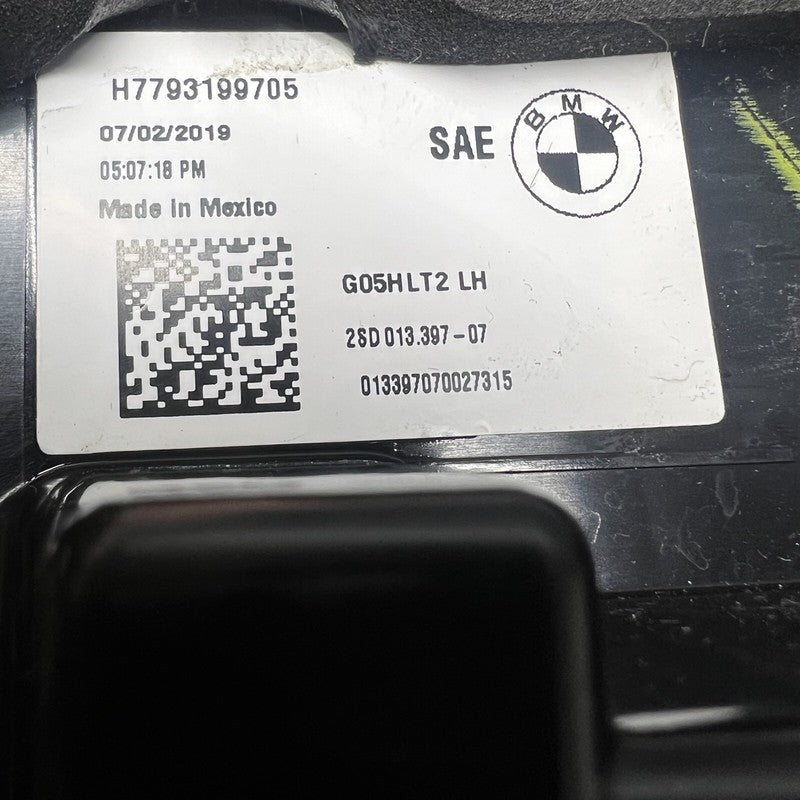 H7793199705 BMW X5 TAIL LIGHT INNER LEFT 2019 2020 2021 2022 2023 OEM H7793199705
