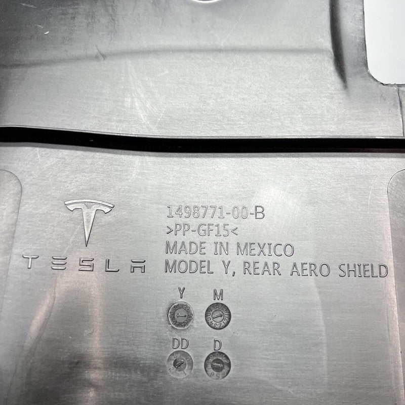 1498771-00-B TESLA MODEL Y REAR ENGINE UNDER COVER 2020 2021 2022 2023 OEM 1498771-00-B