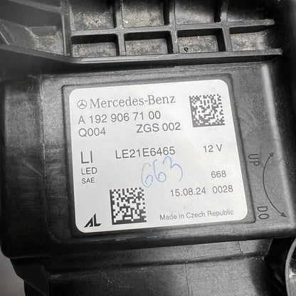 A1929067100 MERCEDES BENZ AMG GT C192 HEADLIGHT LEFT DRIVER 2024 OEM A1929067100 DAMAGED 