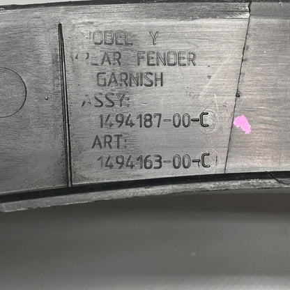 1494187-00-C TESLA MODEL Y WHEEL FLARE LEFT REAR 1494187-00-C 2020 2021 2022 2023 OEM