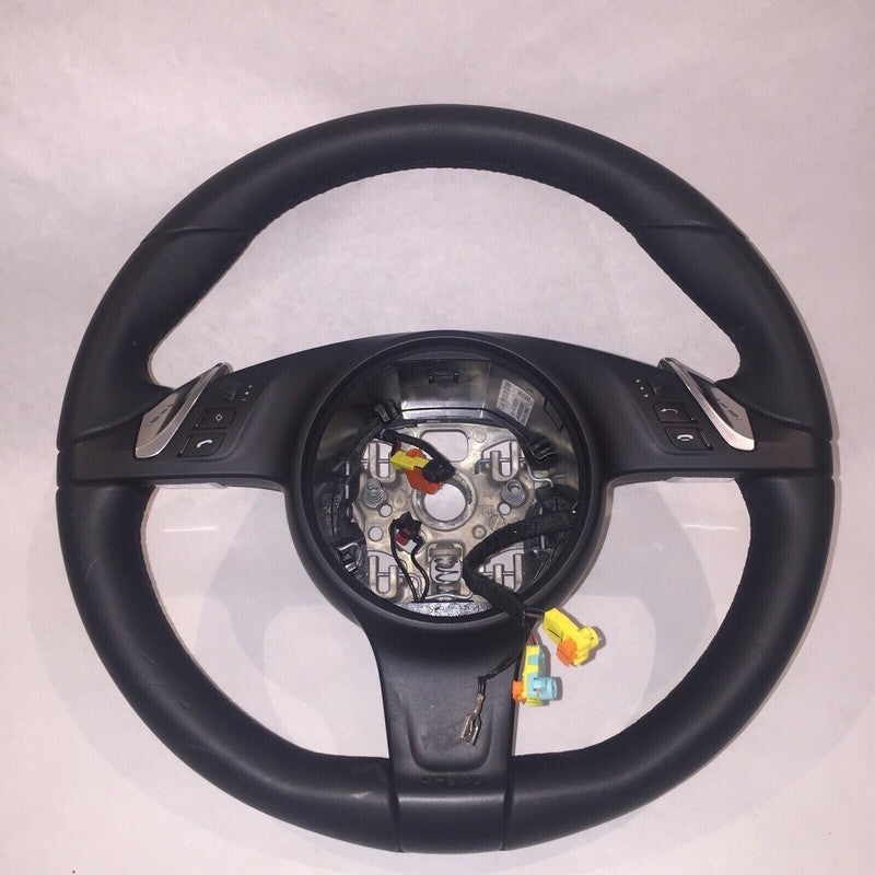 7PP419091CK PORSCHE PANAMERA CAYENNE STEERING WHEEL 2011 2012 2013 BLACK OEM
