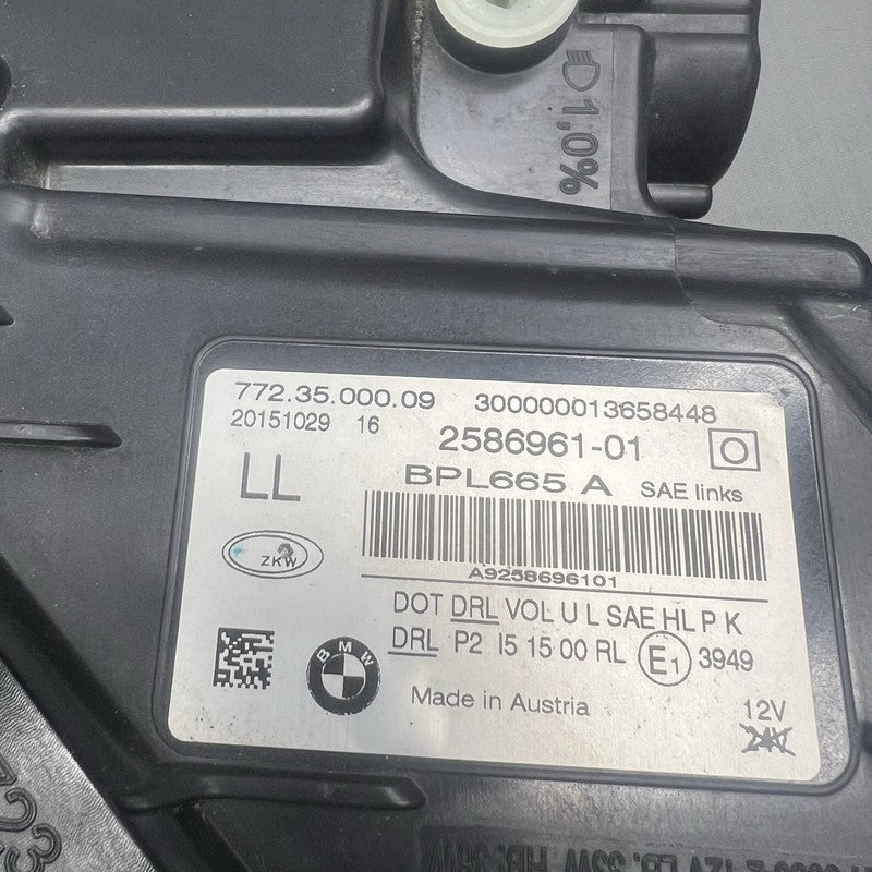 2586961 BMW 740 HEADLIGHT LEFT DRIVER 750 2016 2017 2018 2019 FULL LED OEM 2586961