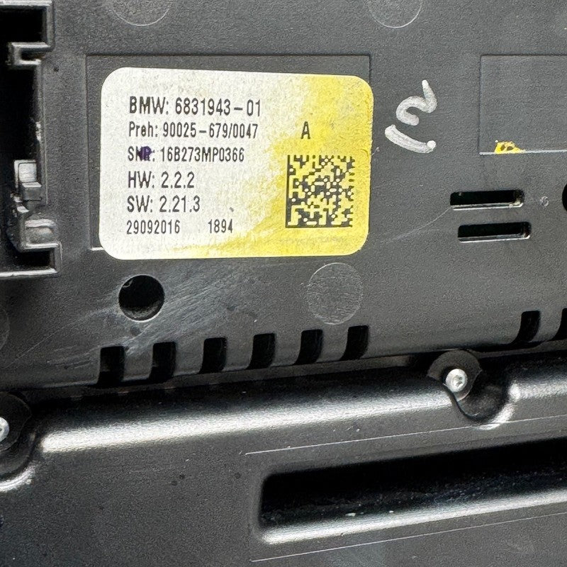 BMW X5 HEATER AC CLIMATE CONTROL 2014 2015 2016 2017 2018 OEM 6831943