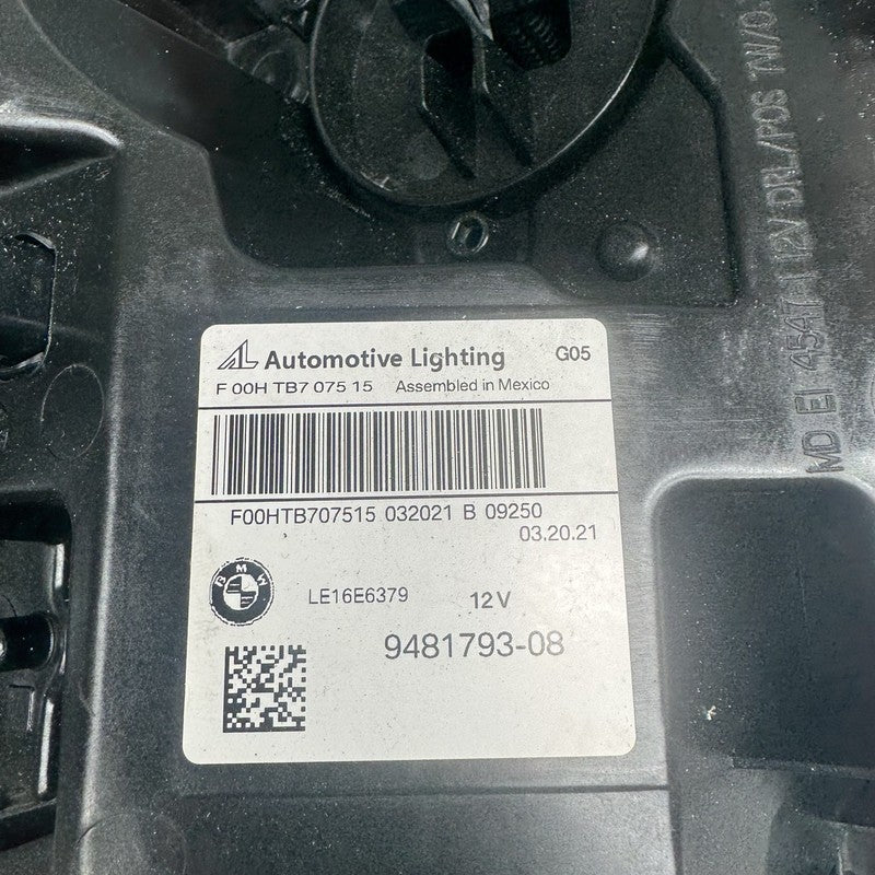 9481793 BMW X5 HEADLIGHT LEFT DRIVER LASER LED 2019 2020 2021 2022 G05 9481793 OEM