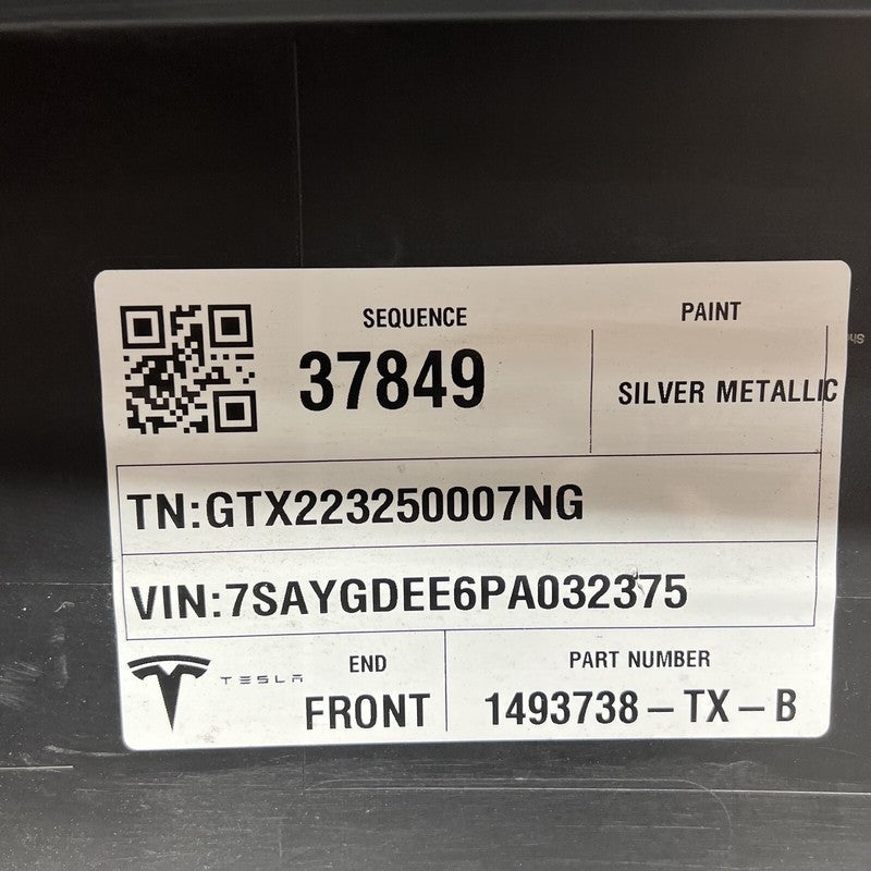 TESLA MODEL Y FRONT BUMPER 2023 2024 OEM 1493738-TX-B NON SENSOR