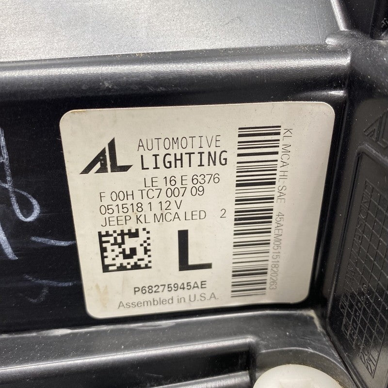 68275945AE JEEP CHEROKEE HEADLIGHT LEFT DRIVER LED OEM 2019 2020 2021 68275945AE