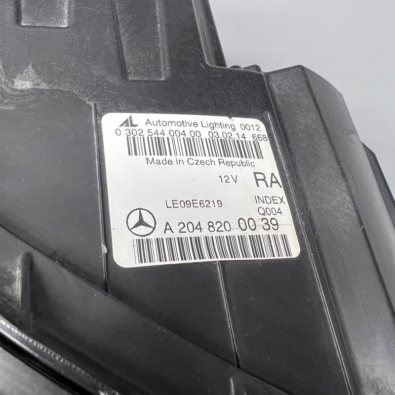 MERCEDES BENZ C250 HEADLIGHT RIGHT PASSENGER 2012 13 2014 HALOGEN A204