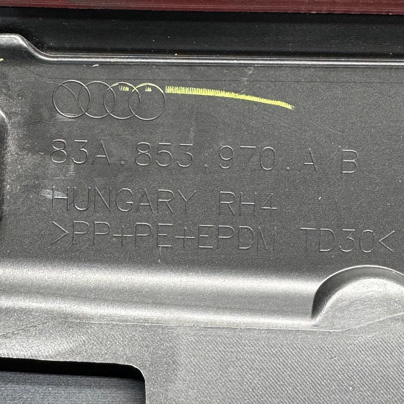 AUDI Q3 DOOR MOLDING RIGHT REAR 2019 2020 2021 OEM 83A853970A
