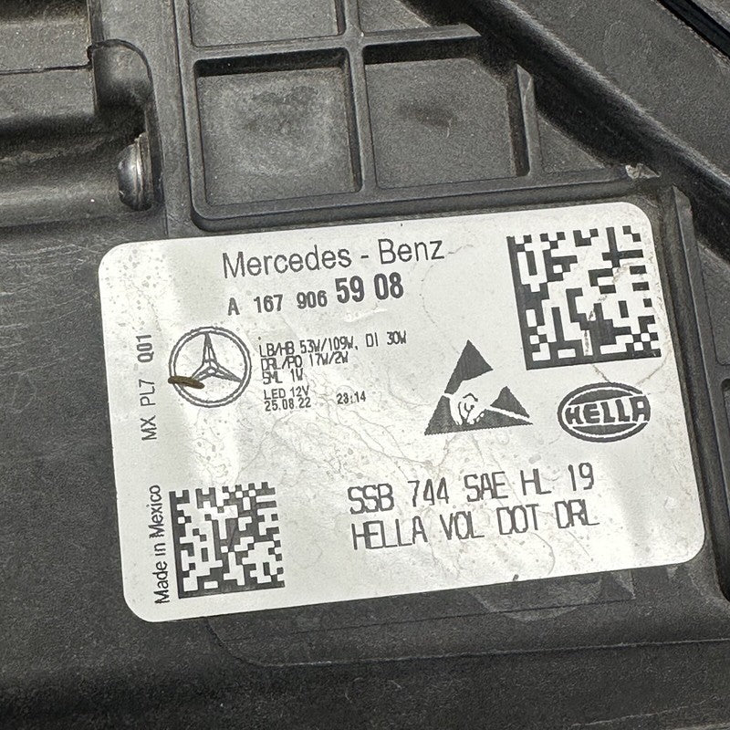 A1679065908 MERCEDES BENZ GLE350 HEADLIGHT LEFT DRIVER MULTIBEAM LED 2020 2021 2022 2023 OEM