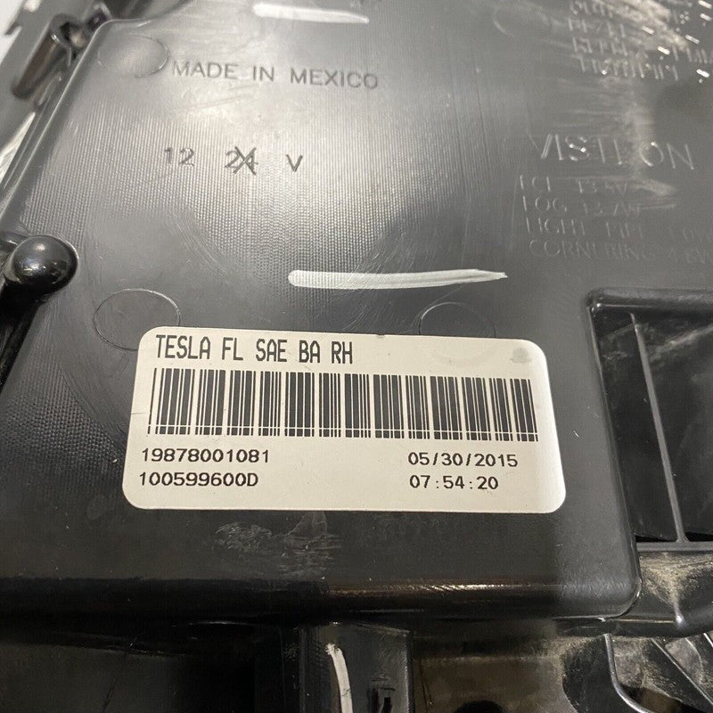 TESLA MODEL S FOG LIGHT RIGHT PASSENGER SIDE 1005996-00-D 2015 2016 OE