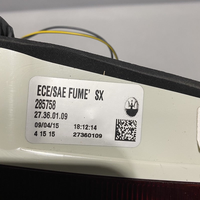 285758 MASERATI GRAN TURISMO TAIL LIGHT INNER LEFT DRIVER LED 2013 2014 2015 2016 2017 