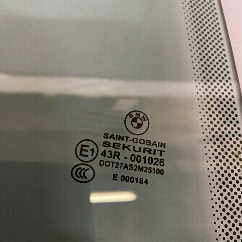 43R-001026 BMW M6 650 GRAN COUPE RIGHT REAR DOOR GLASS 2012 2013 2014 2015 2016 2017 2018