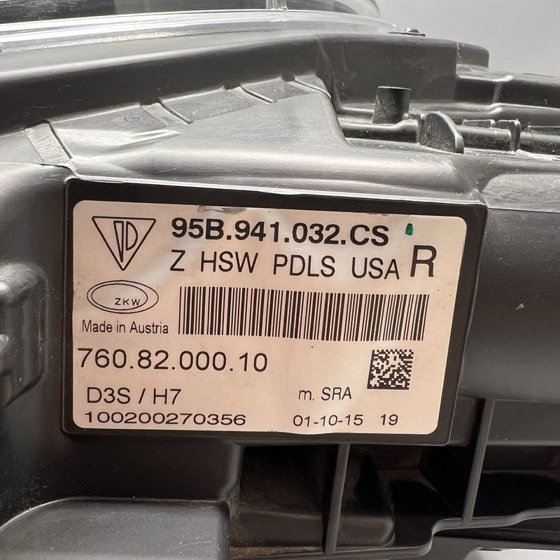 95B941032CS PORSCHE MACAN TURBO HEADLIGHT RIGHT PASSENGER 2015 2016 2017 2018 XENON OEM